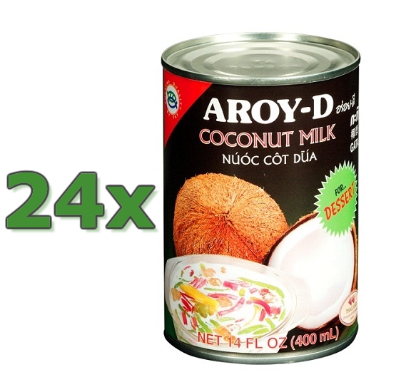 Latte di cocco per dessert Aroy-D - 24x400ml